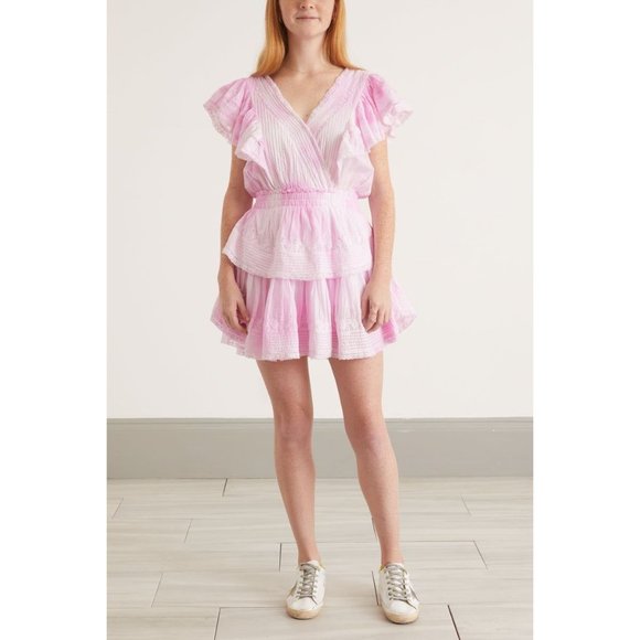 LoveShackFancy Gwen Dress in Peony Pink Small New Nwt Women's Mini Cotton - Picture 11 of 16